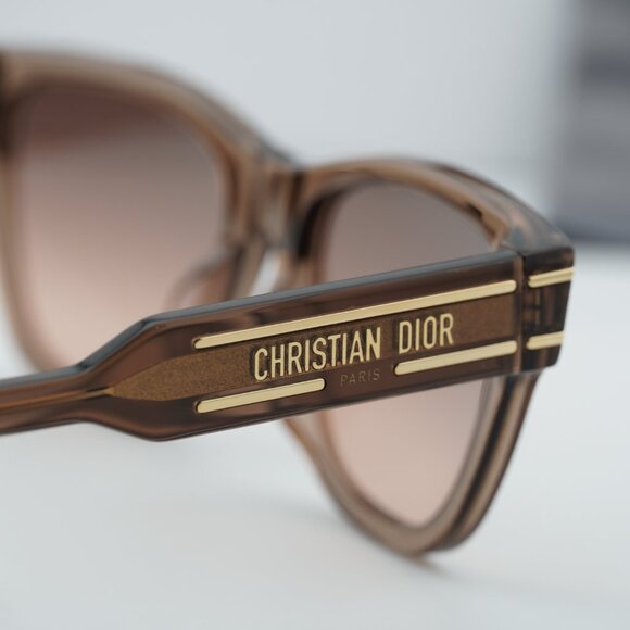 Dior DIORSIGNATURE S6U 64F1 Square Sunglasses - Shiny Brown/Brown main image 6
